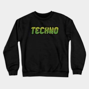 Techno music - green & yellow Crewneck Sweatshirt